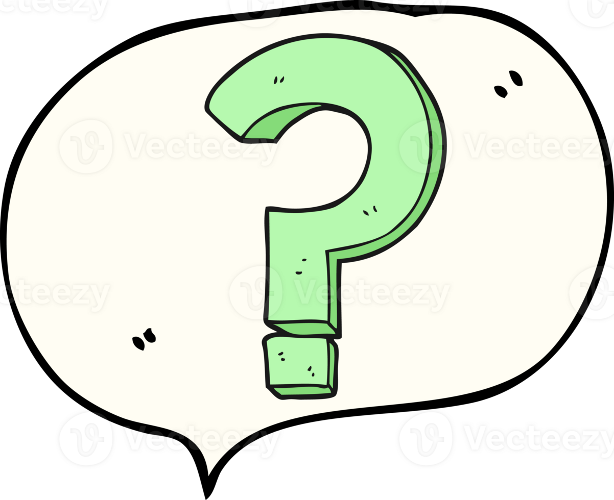 hand drawn speech bubble cartoon question mark png
