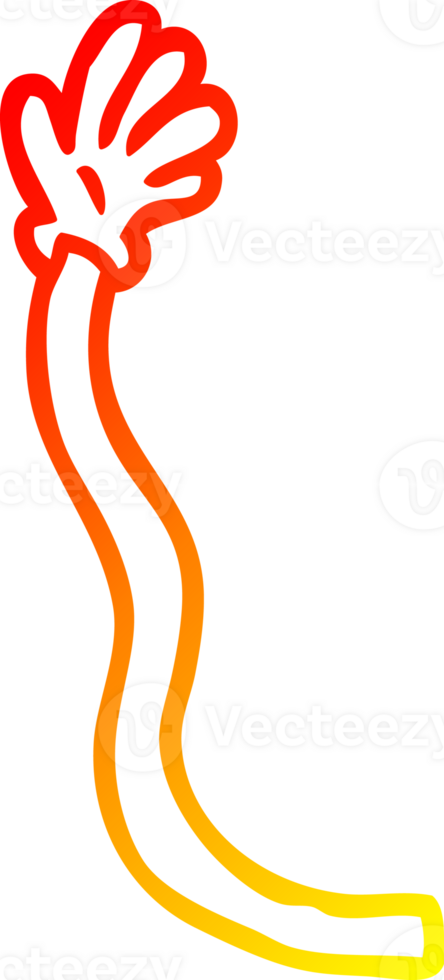warm gradient line drawing of a cartoon retro hand gestures png