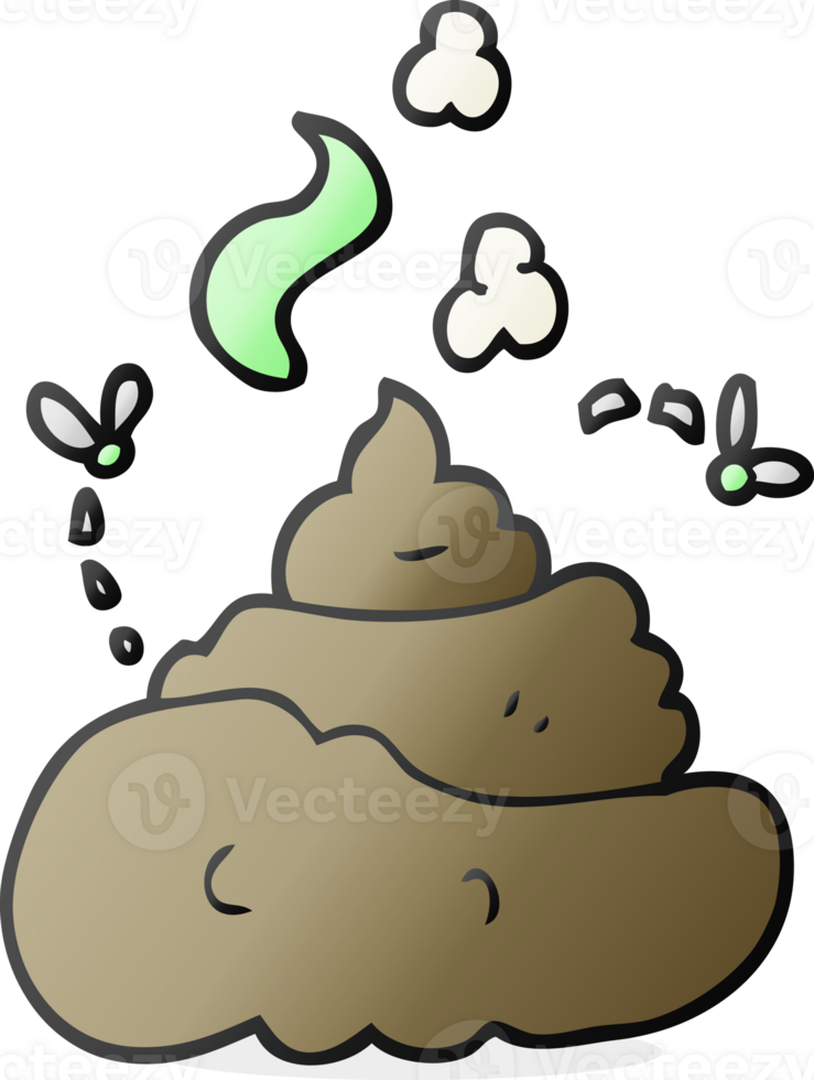 hand drawn cartoon gross poop png