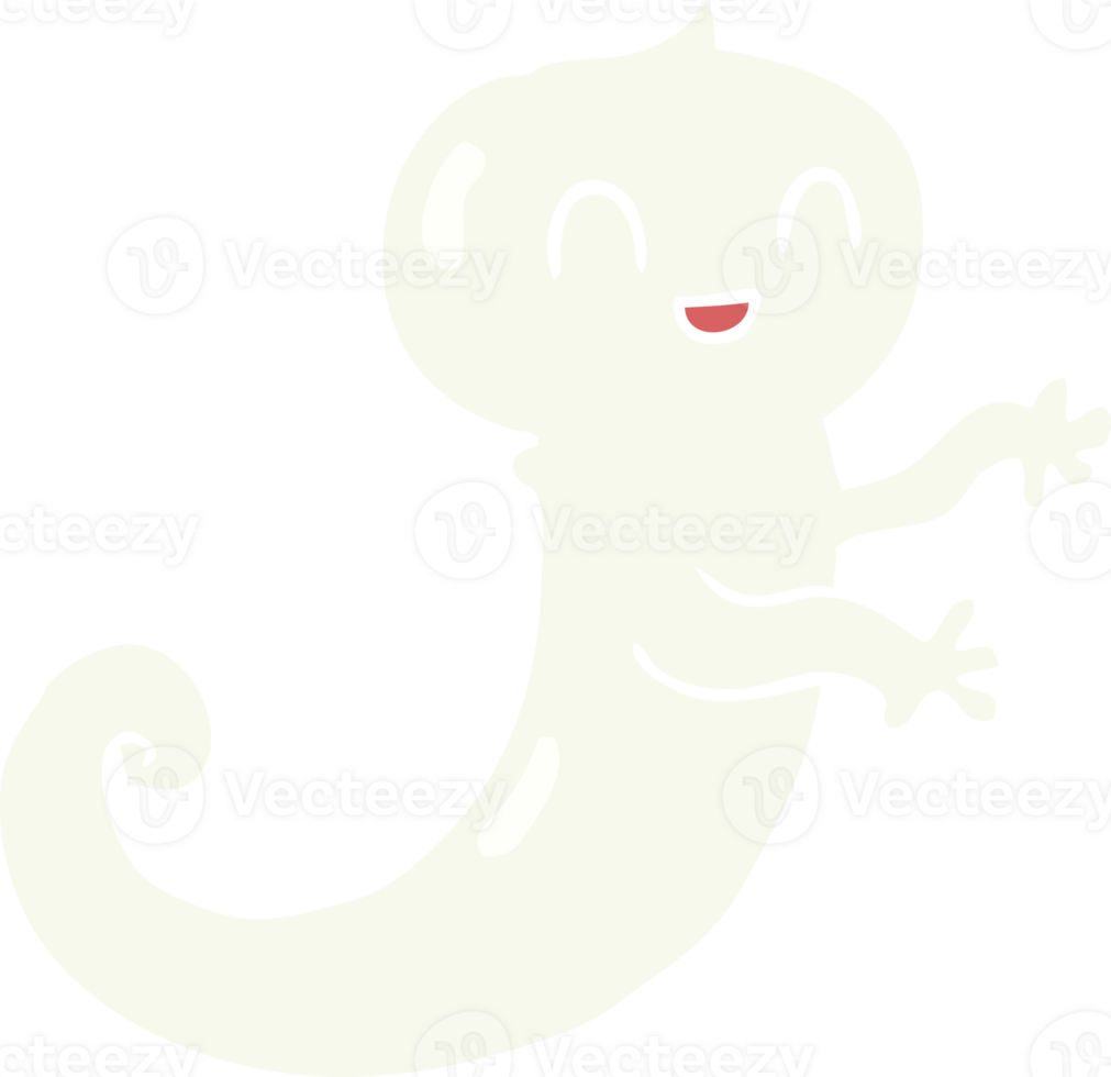 flat color illustration of ghost png