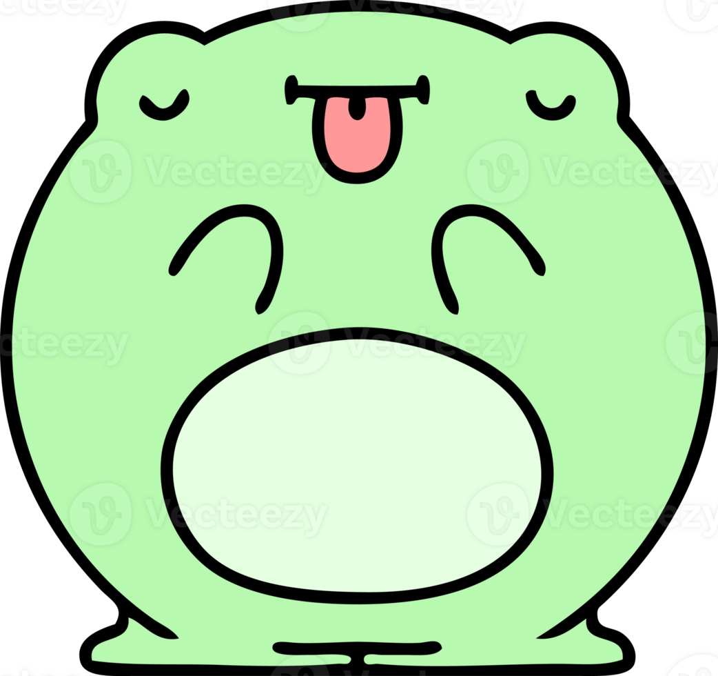 cartoon of a cute frog png