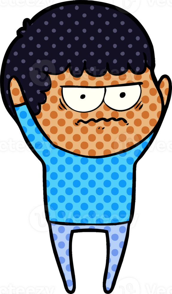 cartoon annoyed man png