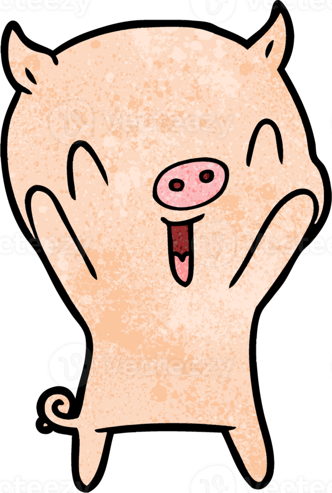 happy cartoon pig png