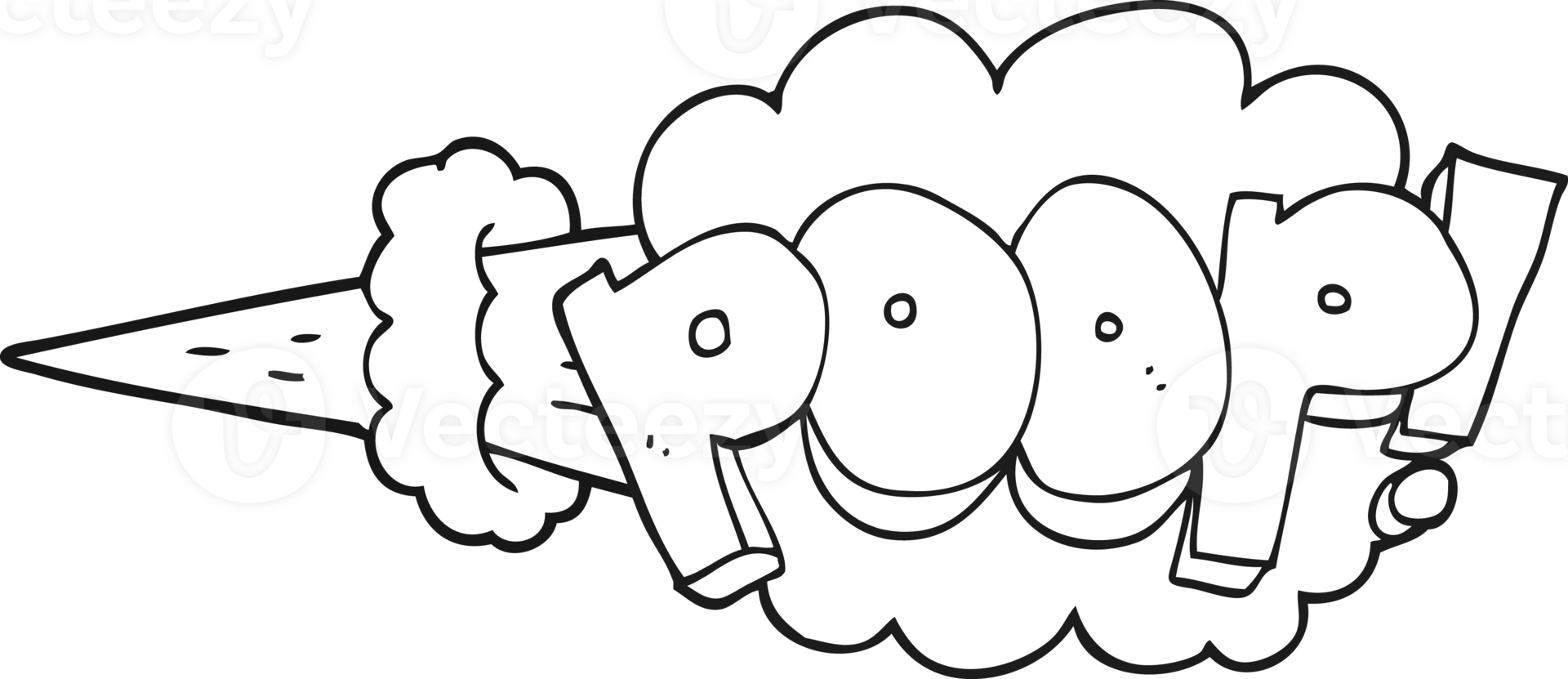 hand drawn black and white cartoon poop explosion png