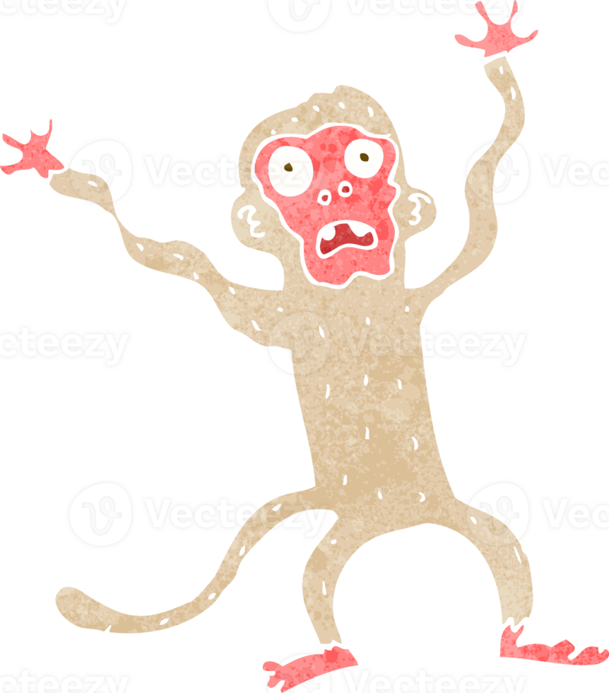 cartoon frightened monkey png