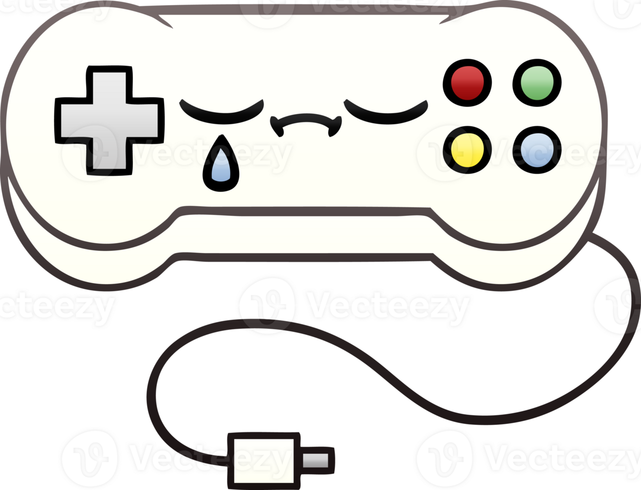 gradient shaded cartoon of a game controller png