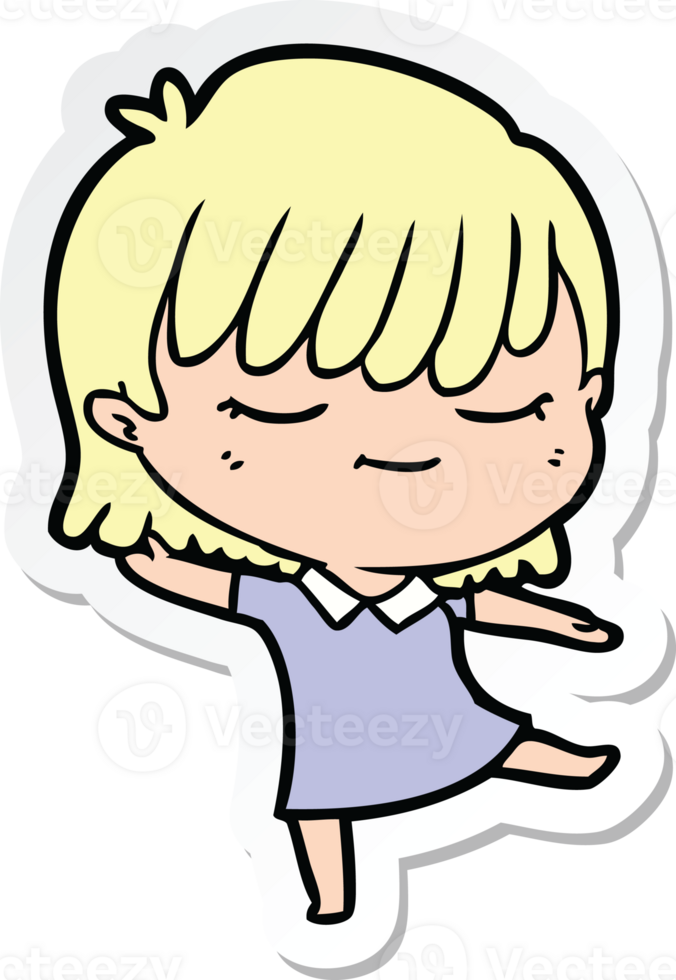 sticker of a cartoon woman png