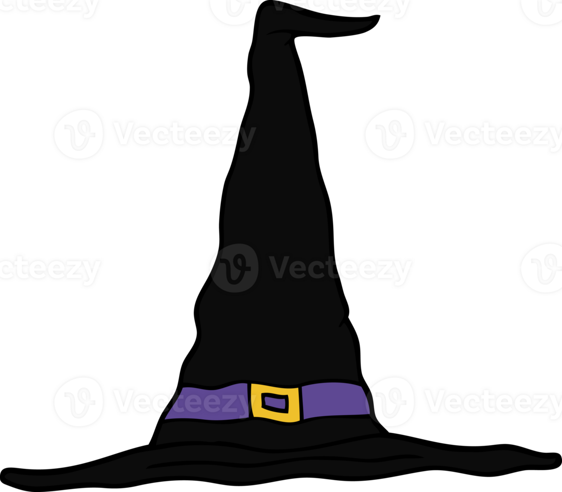 cartoon doodle witch hat png