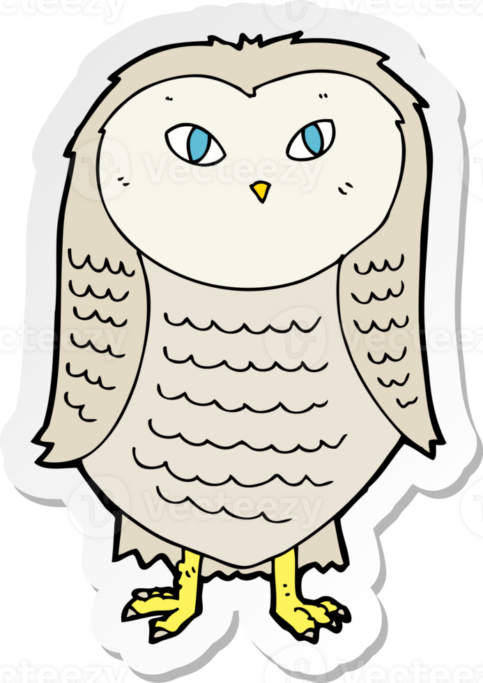 sticker of a cartoon owl png