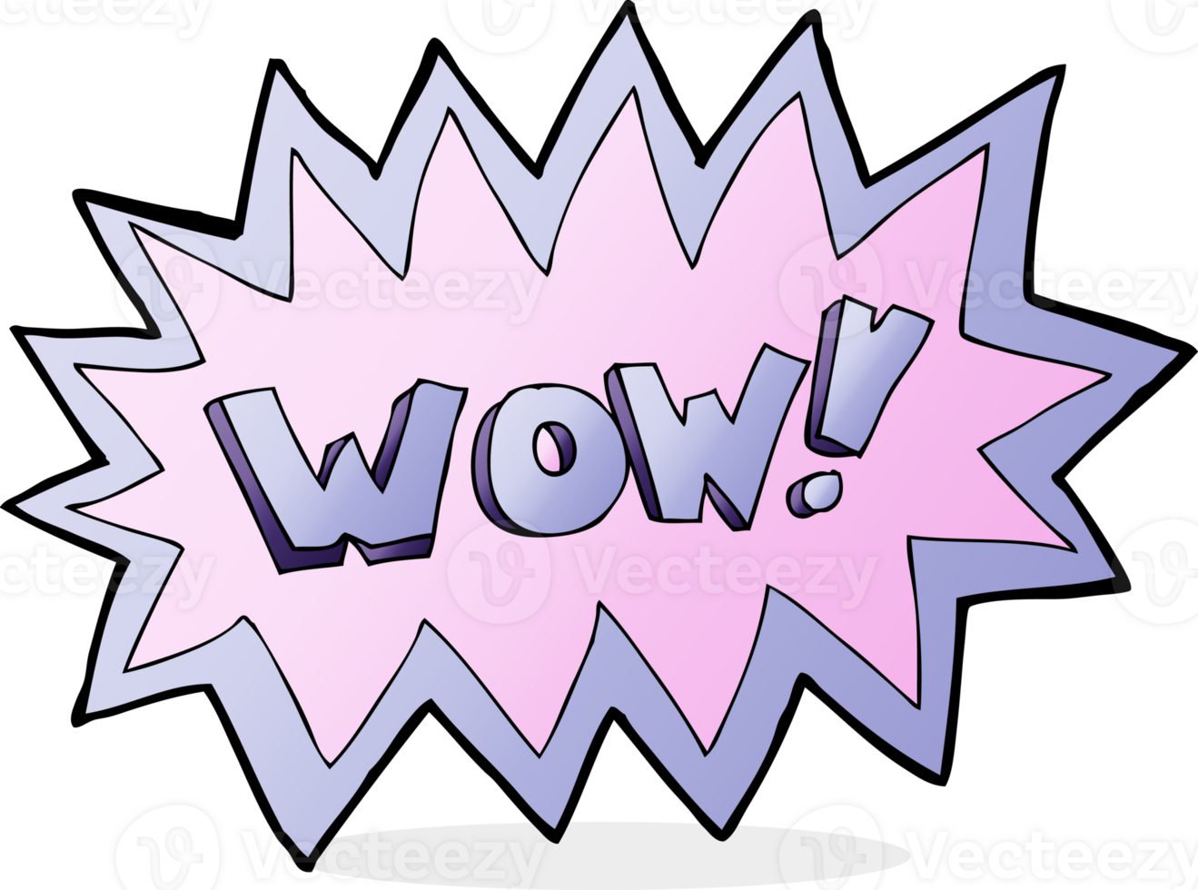 cartoon wow explosion png