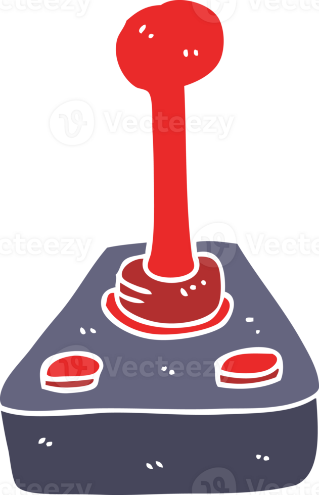 flat color illustration of joystick png