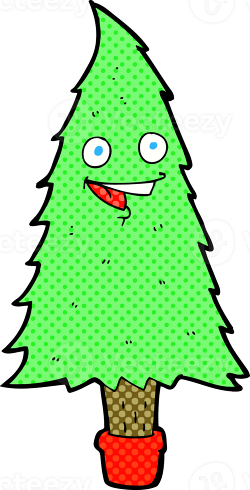 cartoon christmas tree png