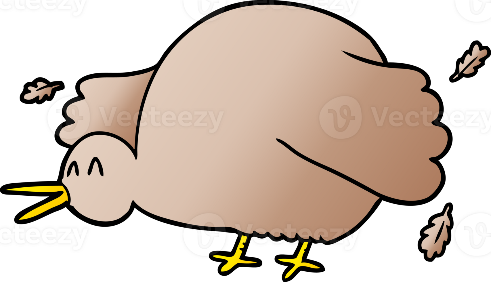 cartoon kiwi bird flapping wings png