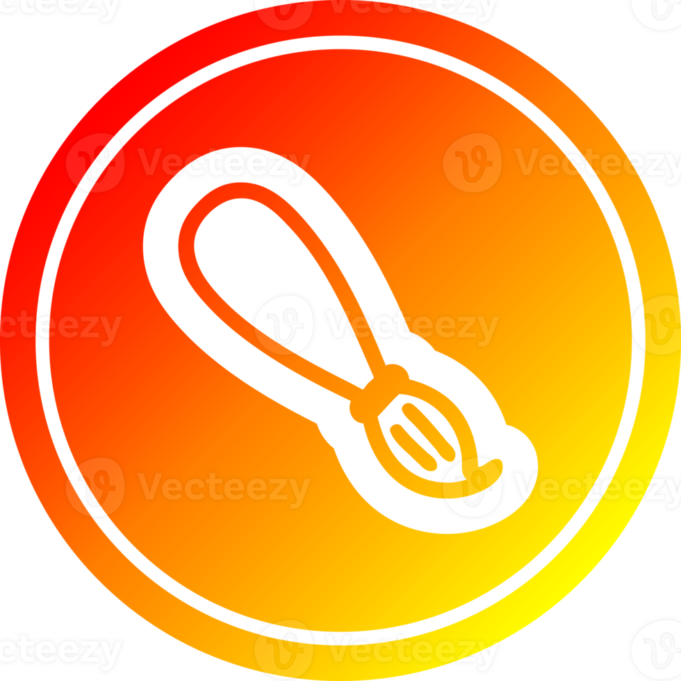 paint brush circular icon with warm gradient finish png