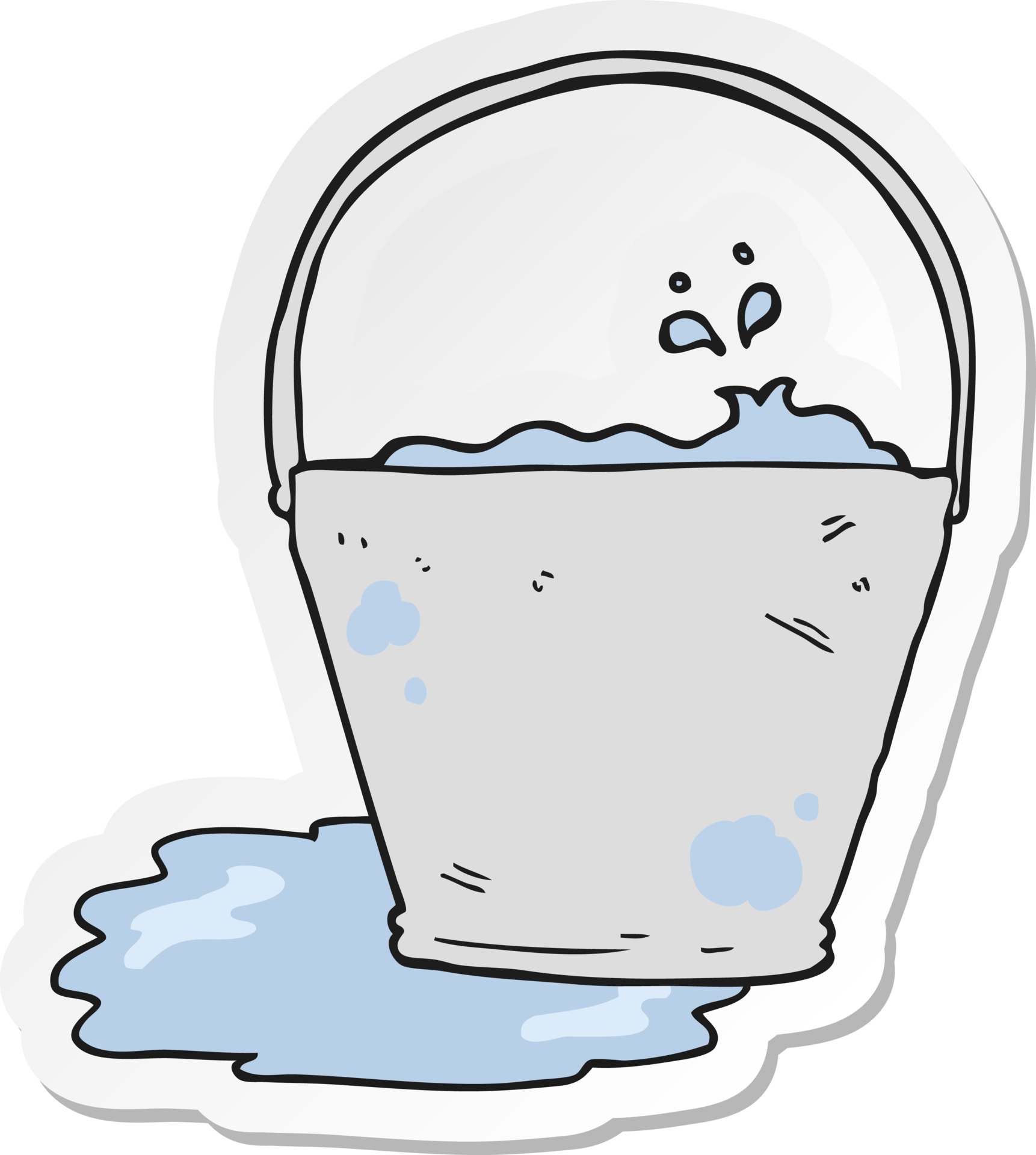 sticker of a cartoon bucket of water 45047987 PNG