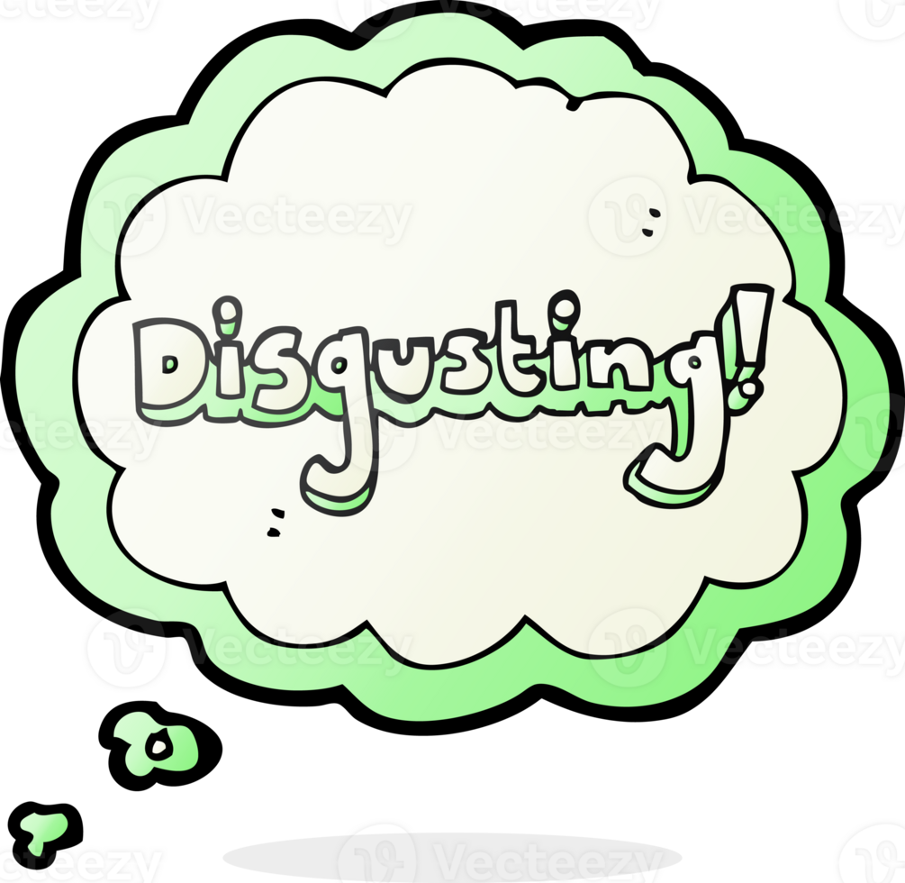 disgusting  hand drawn thought bubble cartoon png