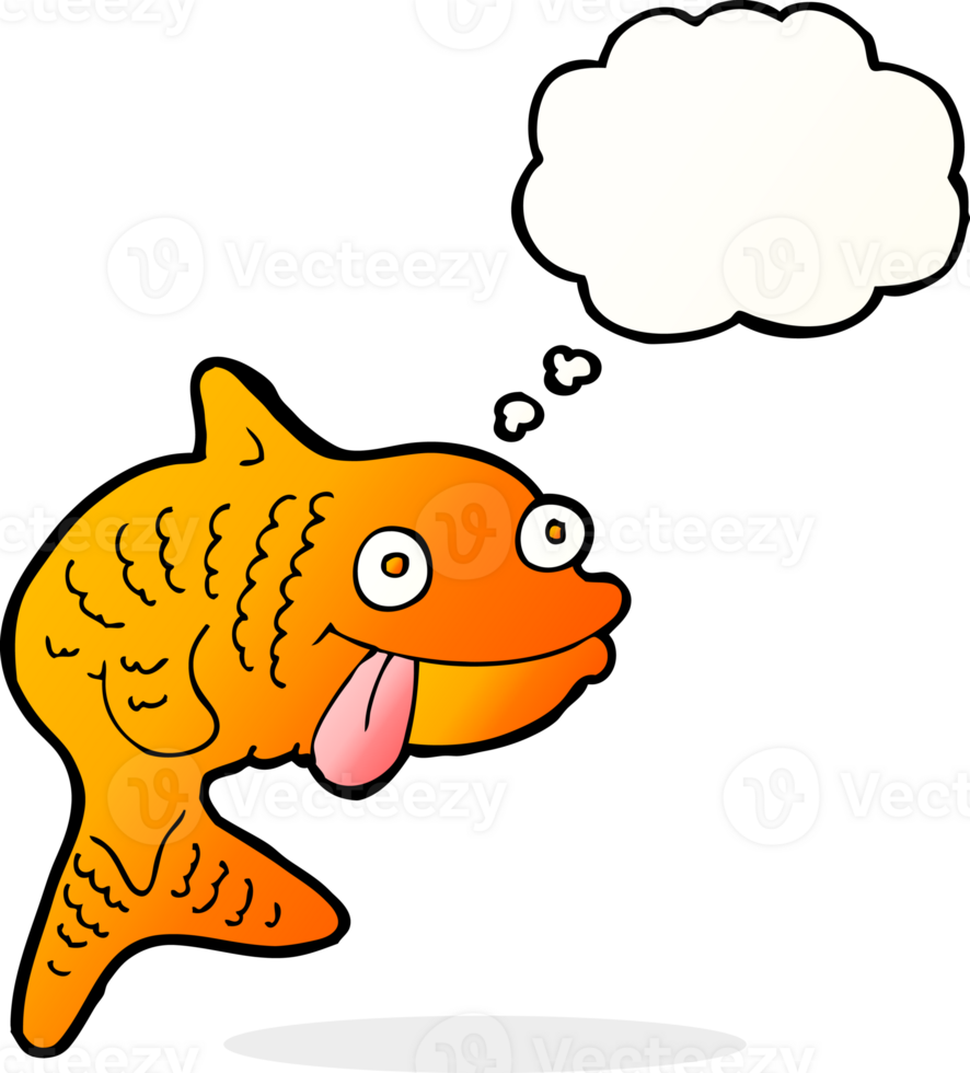 cartoon fish with thought bubble png