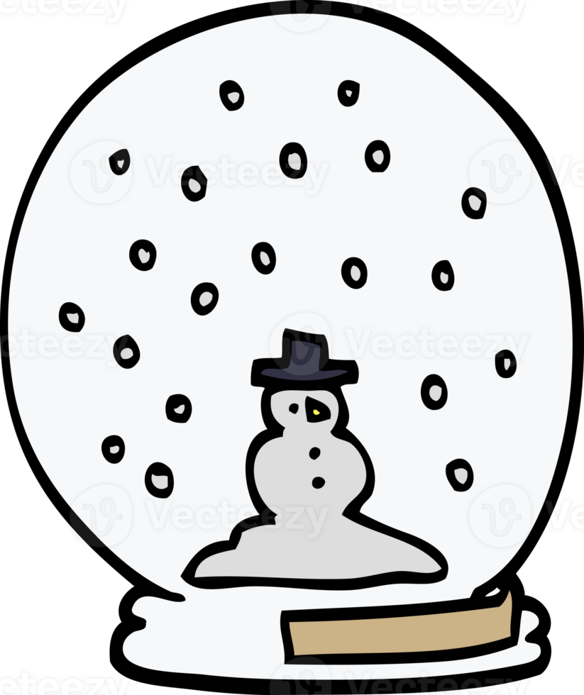 cartoon doodle snowglobe png