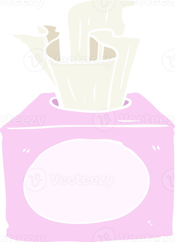 flat color style cartoon tissues png