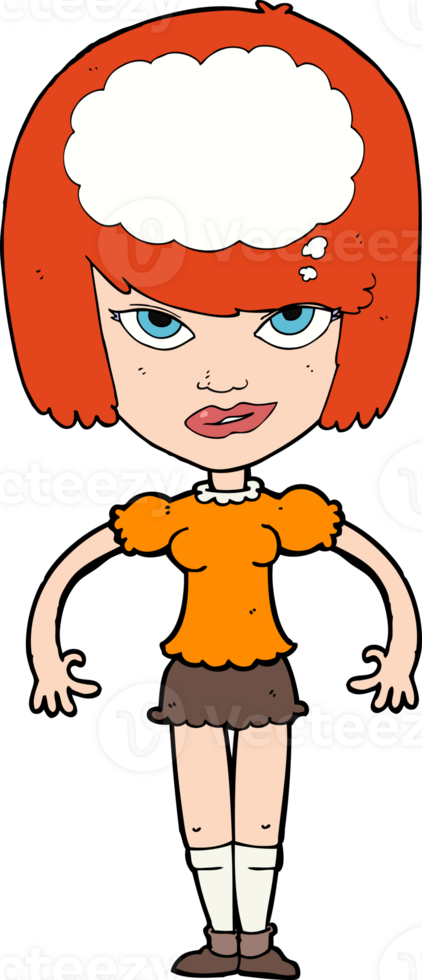 cartoon woman with idea png