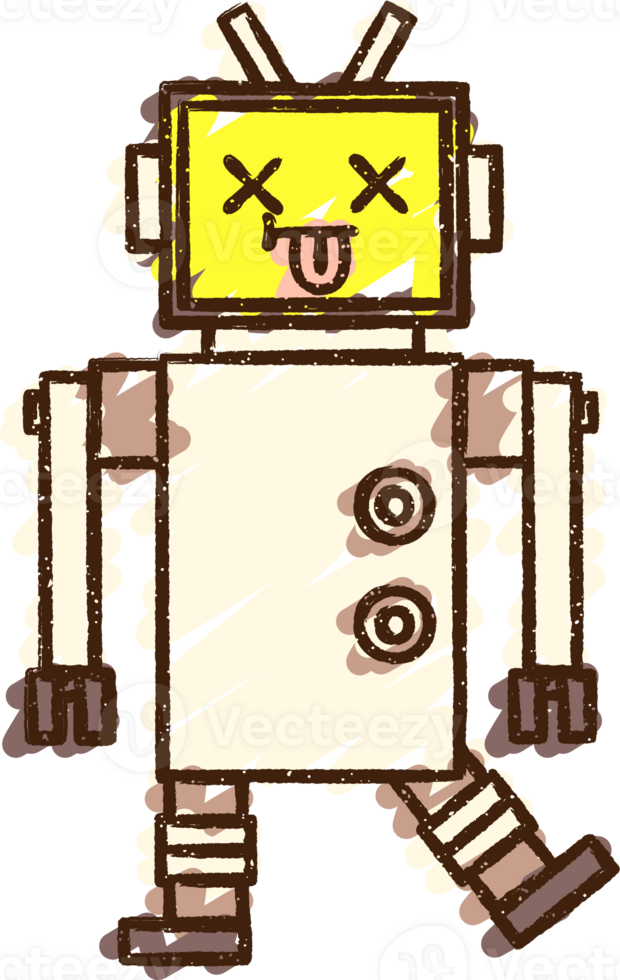 Robot Chalk Drawing png
