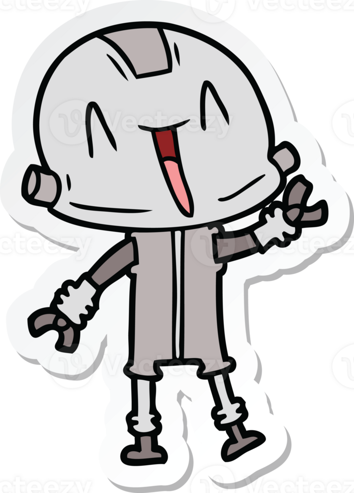 sticker of a cartoon robot png