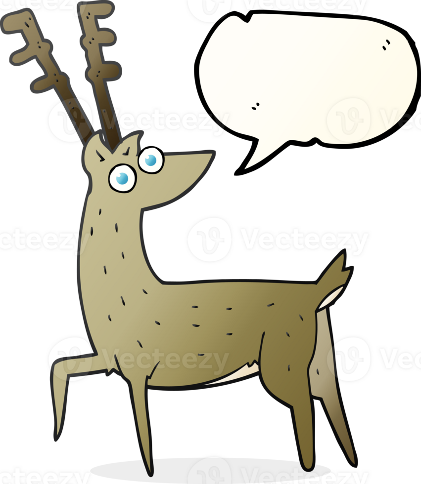 hand drawn speech bubble cartoon stag png