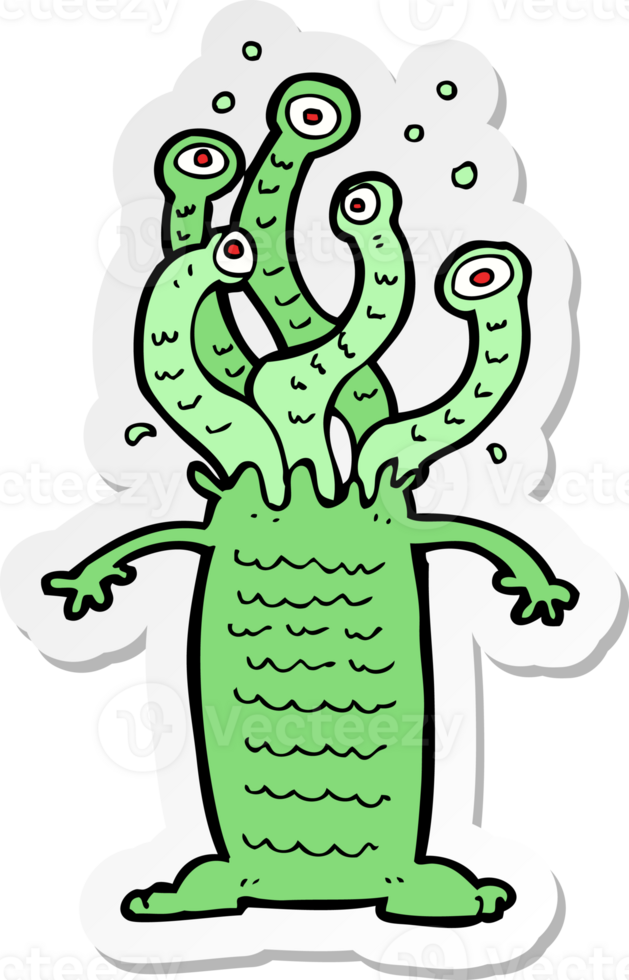 sticker of a cartoon monster png