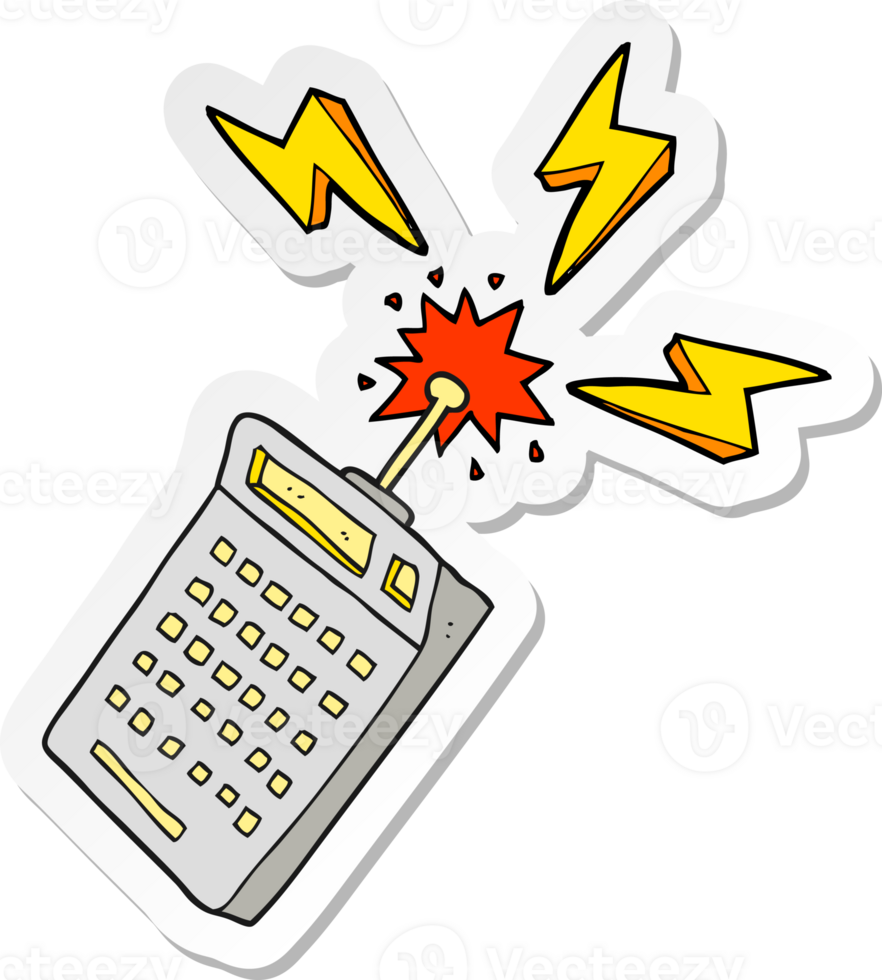 sticker of a cartoon science equipment png