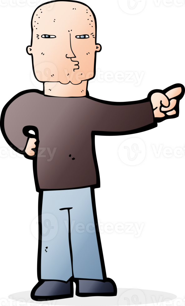 cartoon pointing man png