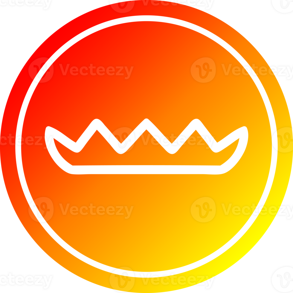 simple leaves circular icon with warm gradient finish png