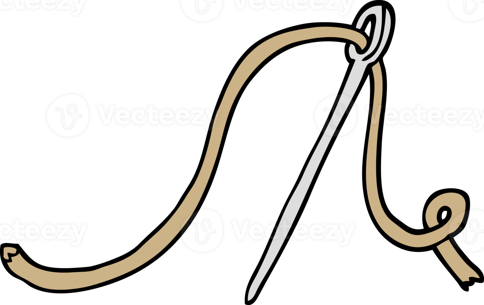 hand drawn doodle style cartoon needle and thread 45049370 PNG