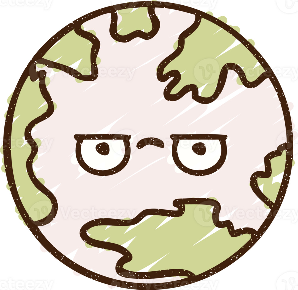 Angry Earth Chalk Drawing png