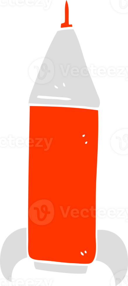 flat color illustration of space rocket png