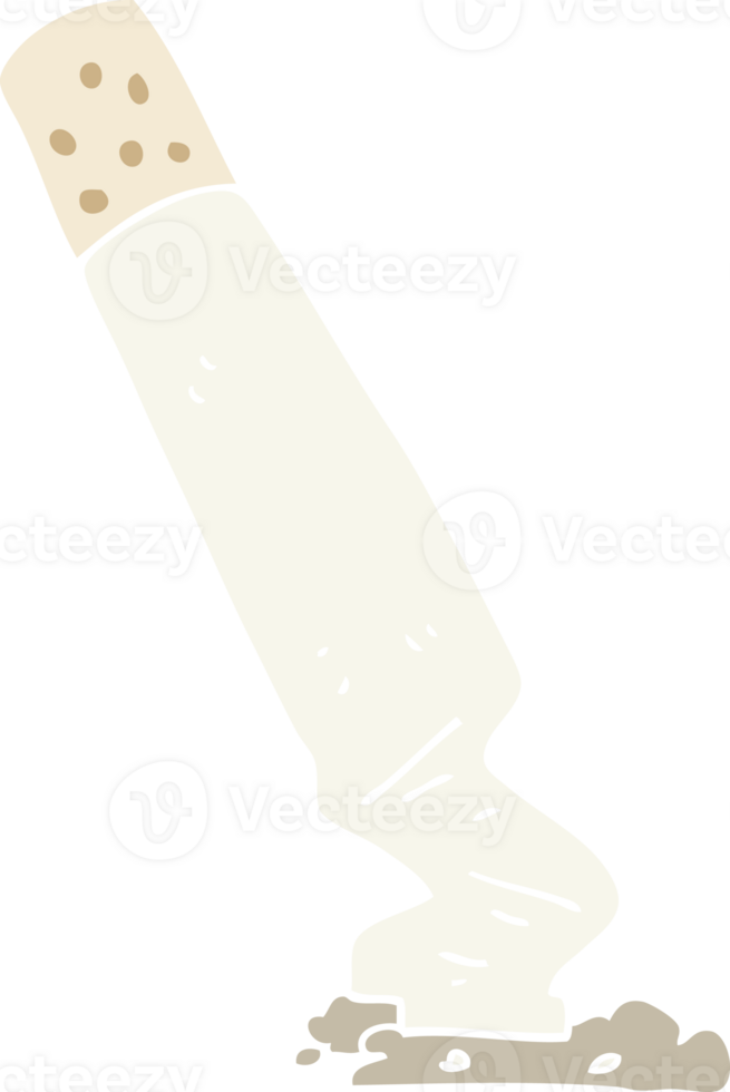 flat color illustration of cigarette png