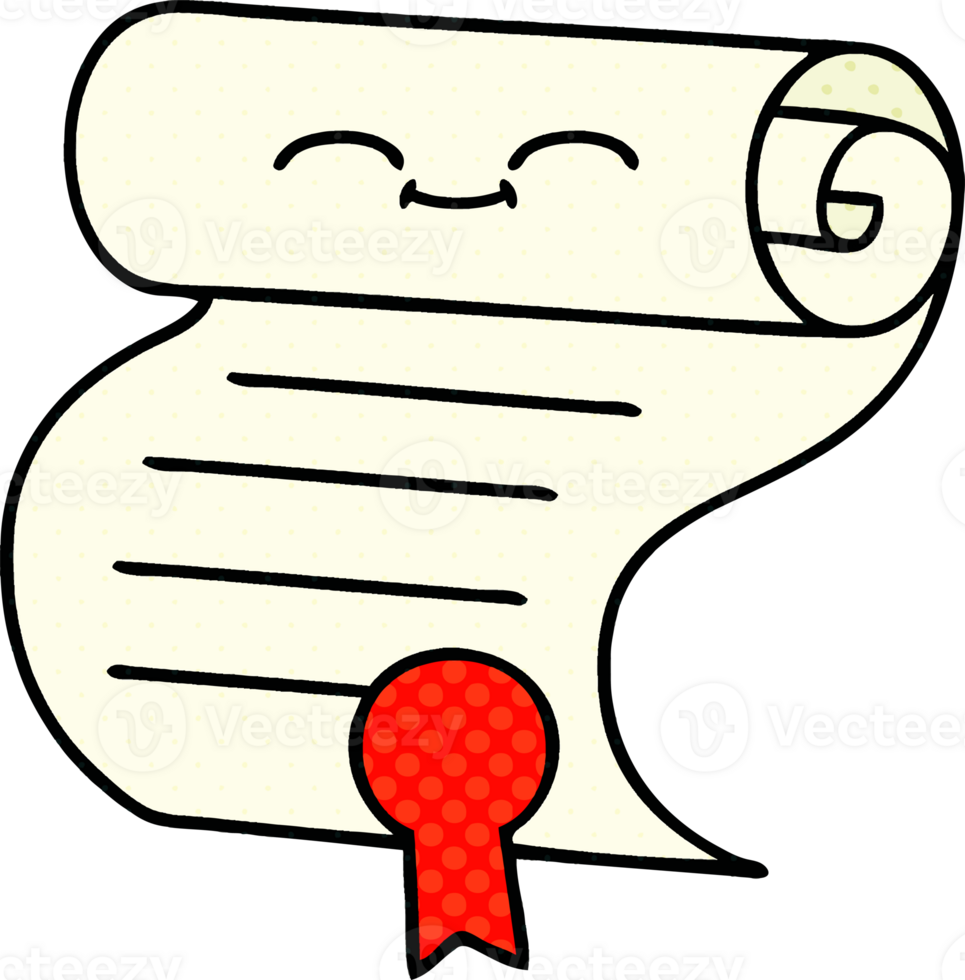 comic book style cartoon of a contract png