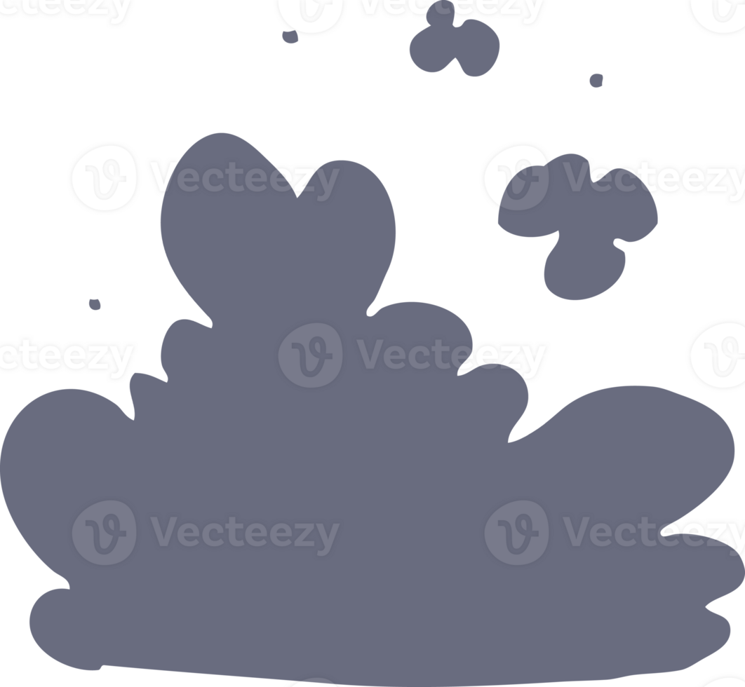 flat color style cartoon cloud png