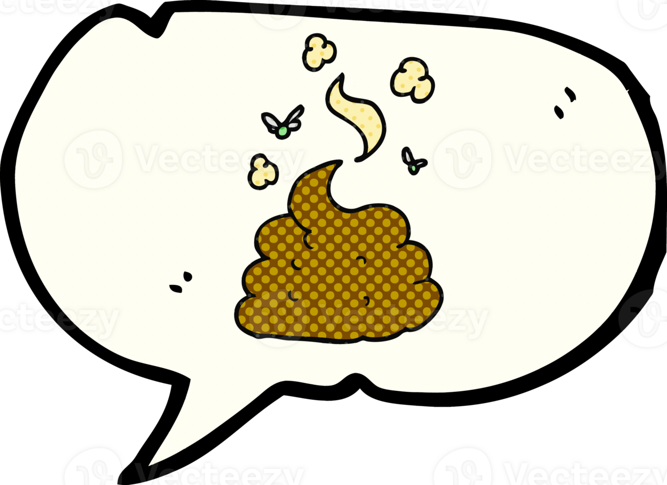 hand drawn comic book speech bubble cartoon gross poop png