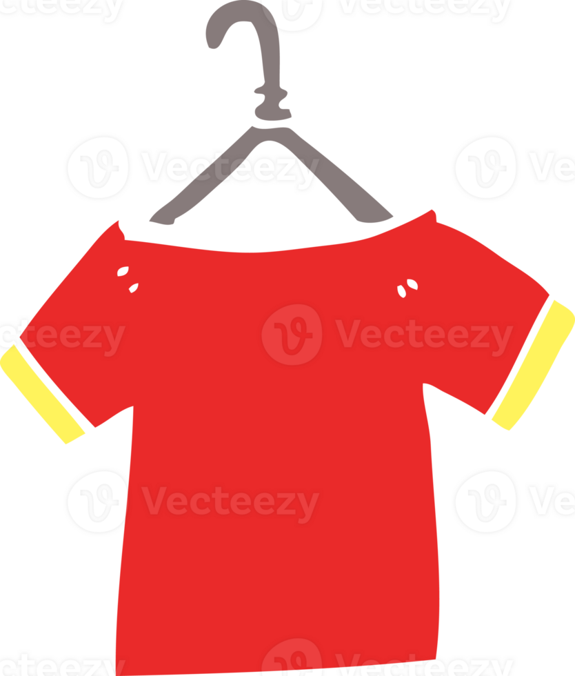 cartoon doodle t shirt on hanger png