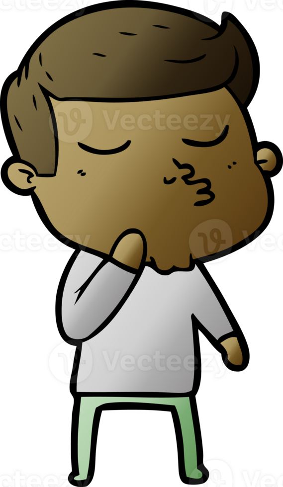 cartoon model guy pouting png