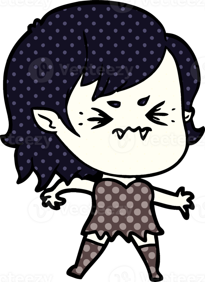 annoyed cartoon vampire girl png