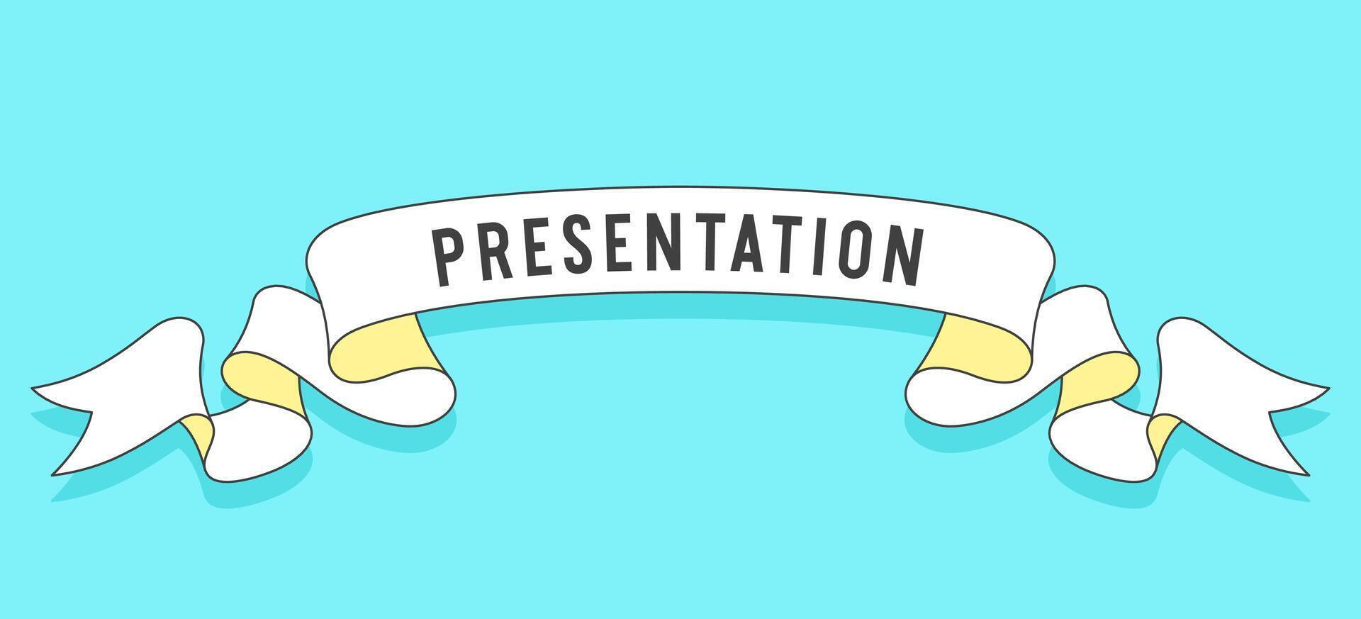 Presentation. Vintage trendy ribbon vector