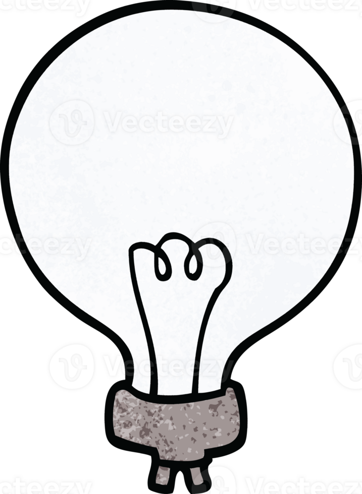 tecknad doodle glödlampa png