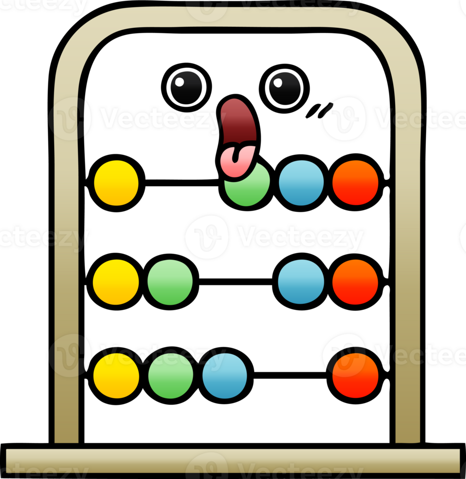 gradient shaded cartoon of a abacus png
