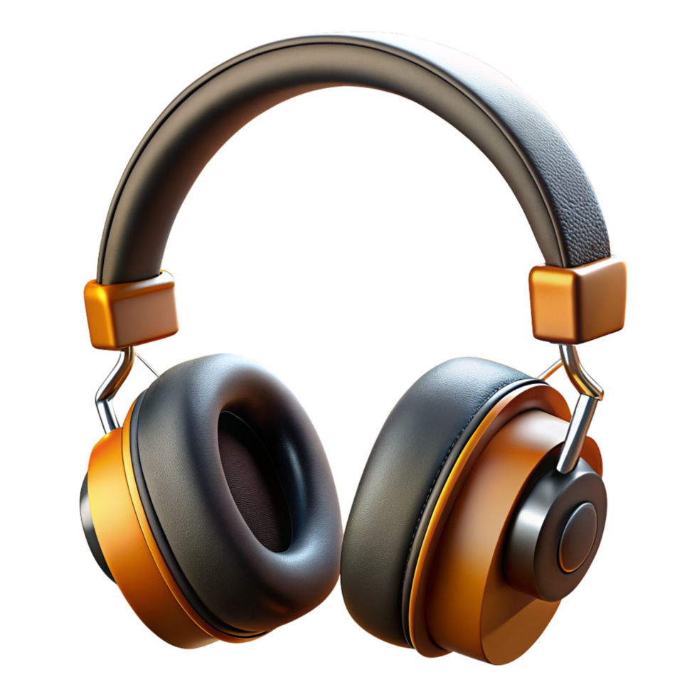 casque de musique l'audio 3d conception png