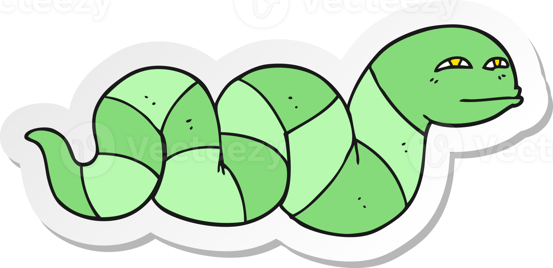 sticker of a cartoon snake png