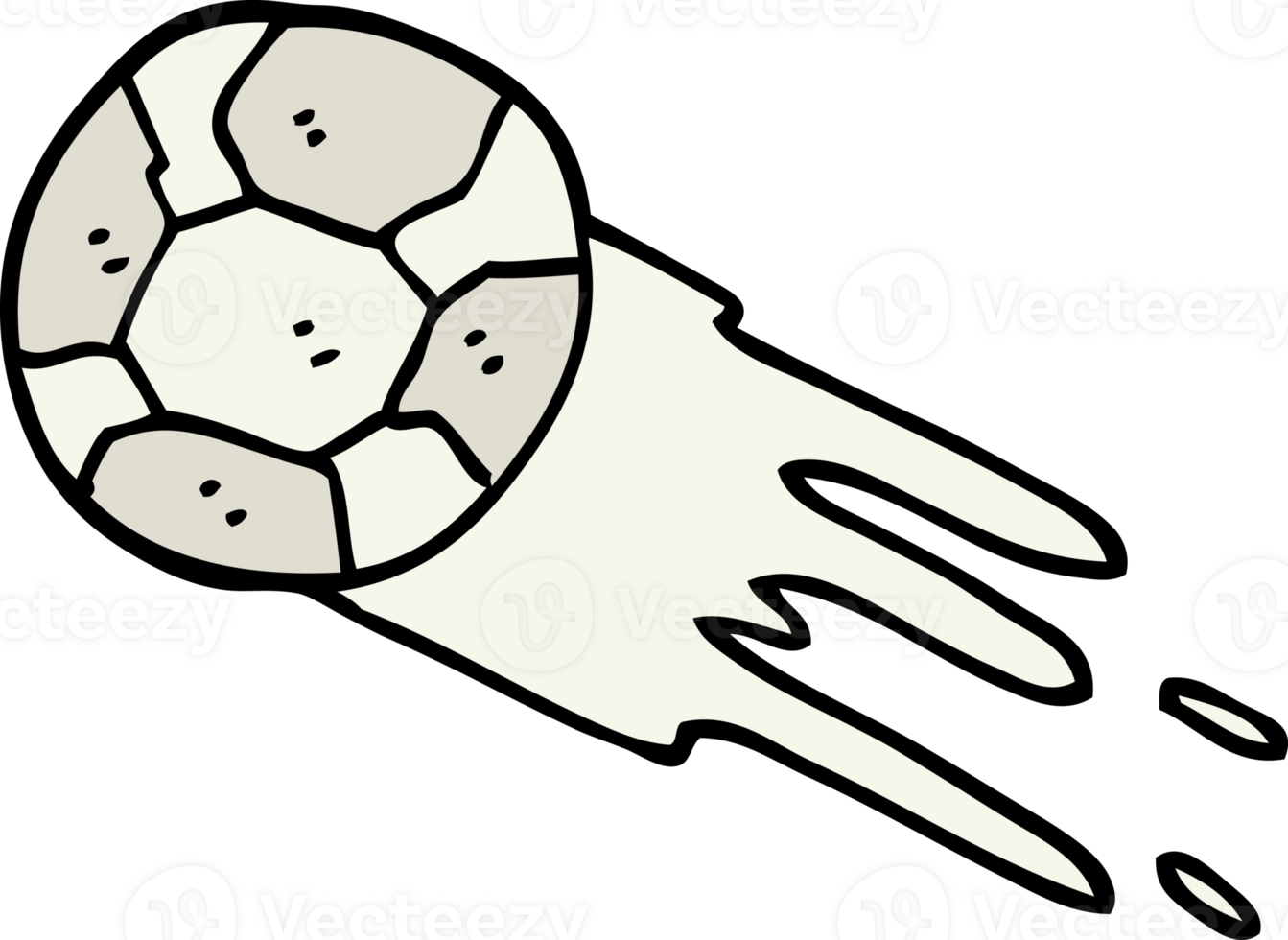 hand drawn doodle style cartoon soccer ball png