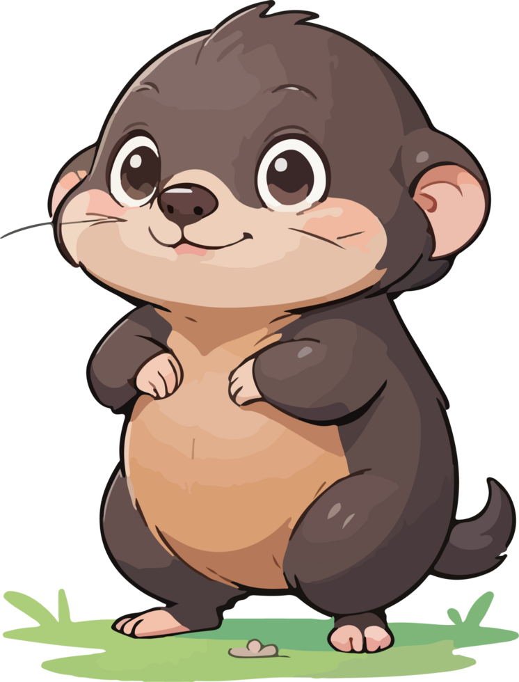 Mole Animal Cartoon Style png