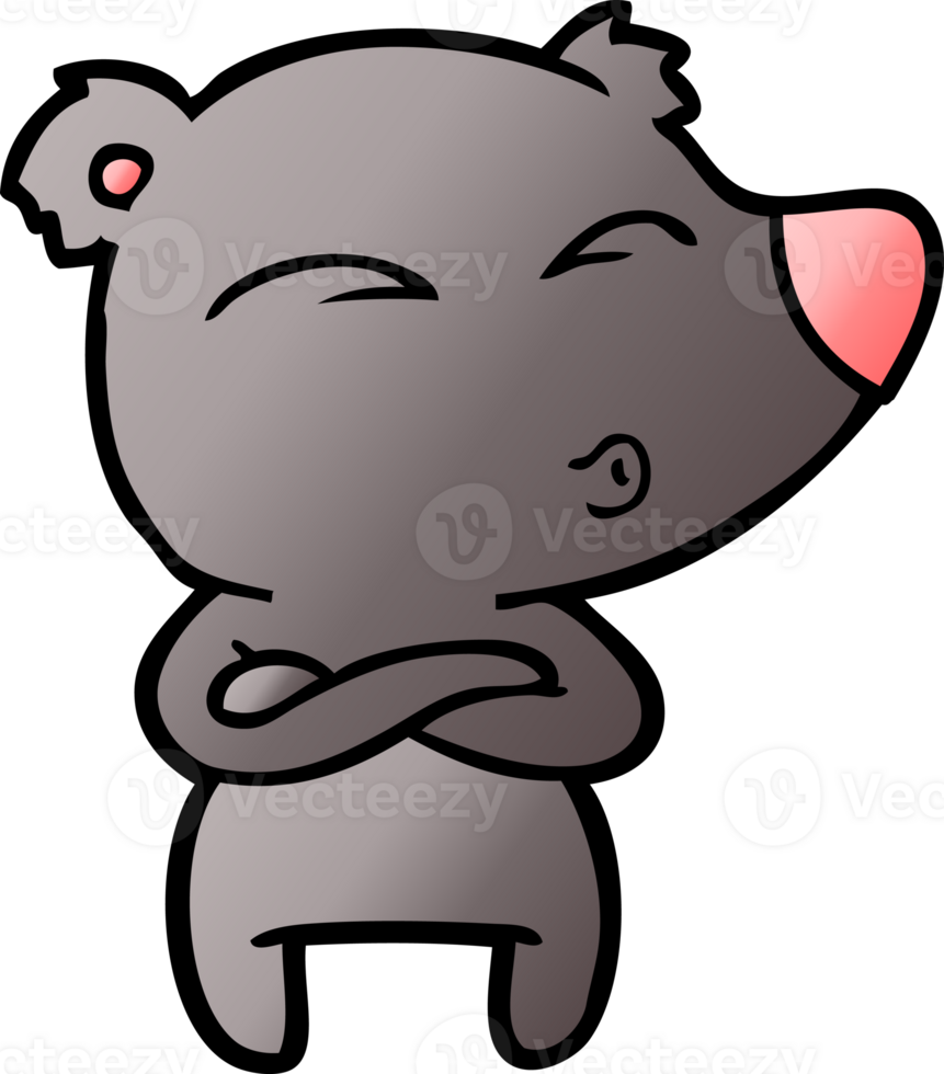 cartoon whistling bear png