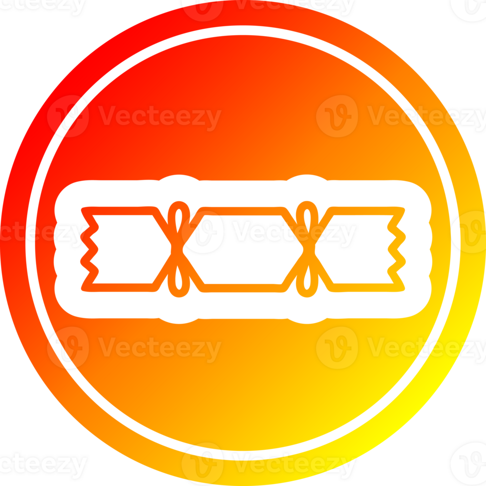 christmas cracker icon with warm gradient finish png